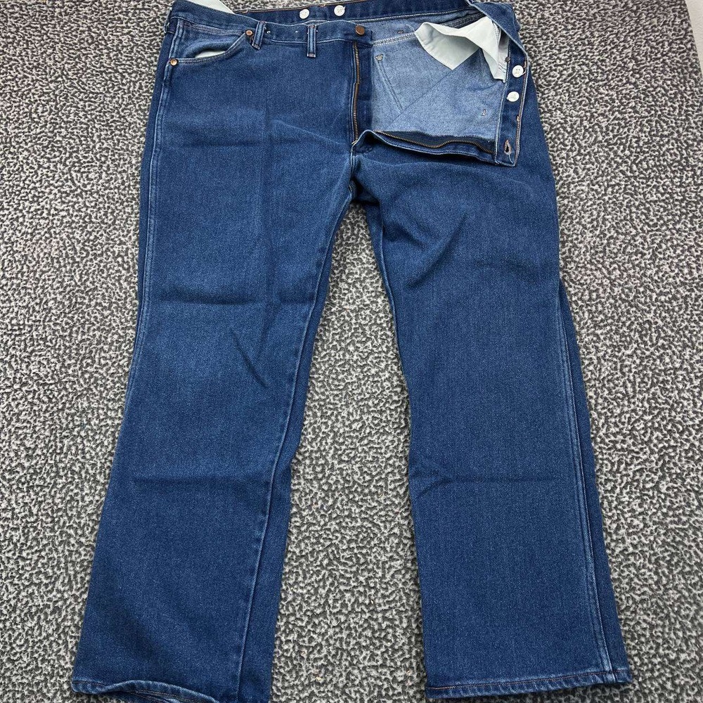 Vintage Wrangler Jeans Men 48x32 Blue Denim Pants Straight Outdoor Pocket